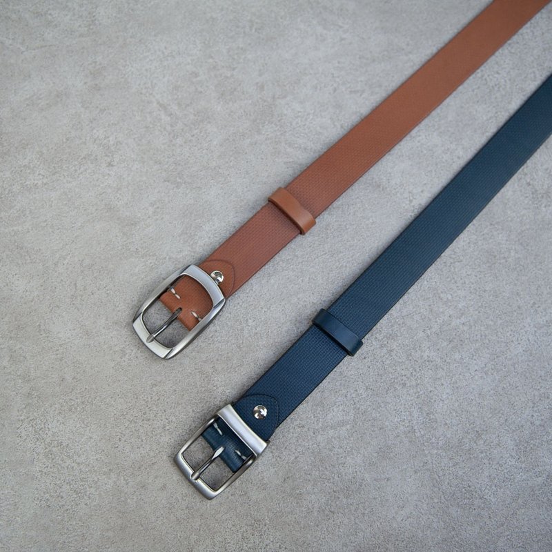 皮帶 belt 真皮腰帶 義大利皮革 壓紋 34mm 客製禮物 - 腰帶/皮帶 - 真皮 多色