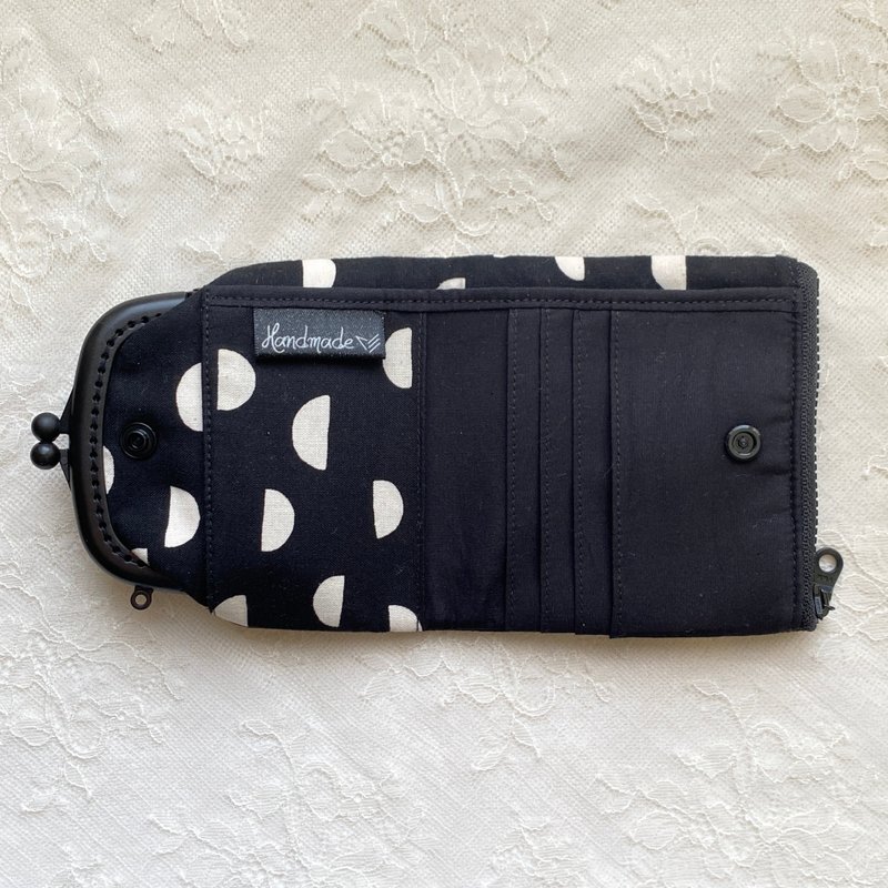 半月暮光多功能口金拉鍊夾包 - 錢包/皮夾/長短夾 - 棉．麻 