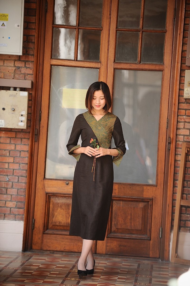 Product. Xiangyun yarn 2018 early spring new Xiangyun yarn dress to know autumn - ชุดเดรส - ผ้าไหม หลากหลายสี