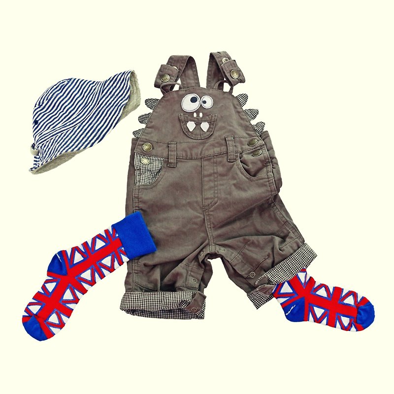 英倫風童襪 - Royal Navy, Union Jack 英國旗 - 復古風格襪子 - 其他 - 棉．麻 藍色