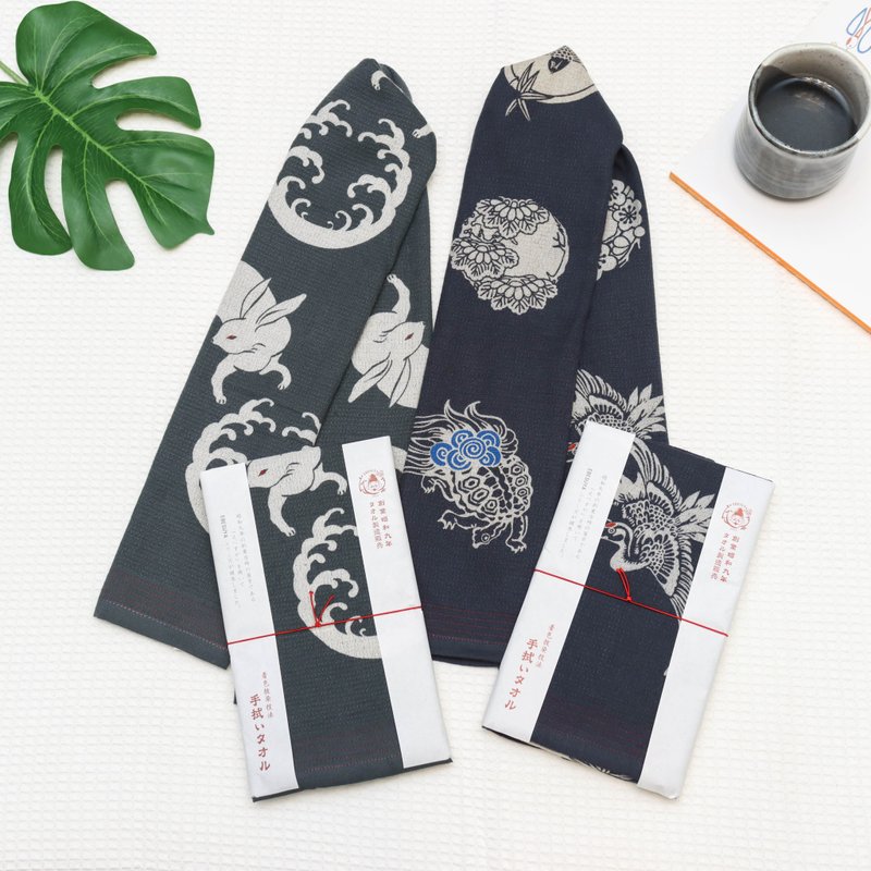 今治著色拔染毛巾-波兔/鶴龜 - 毛巾/浴巾 - 棉．麻 