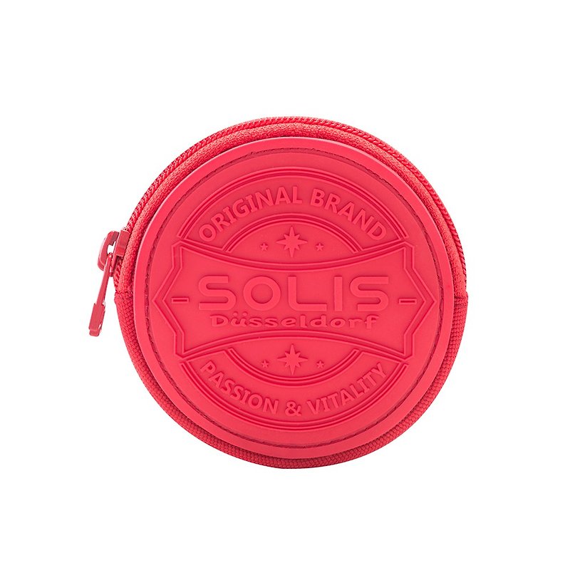 SOLIS Zipped Coin Purse│Warm Red - Coin Purses - Silicone 