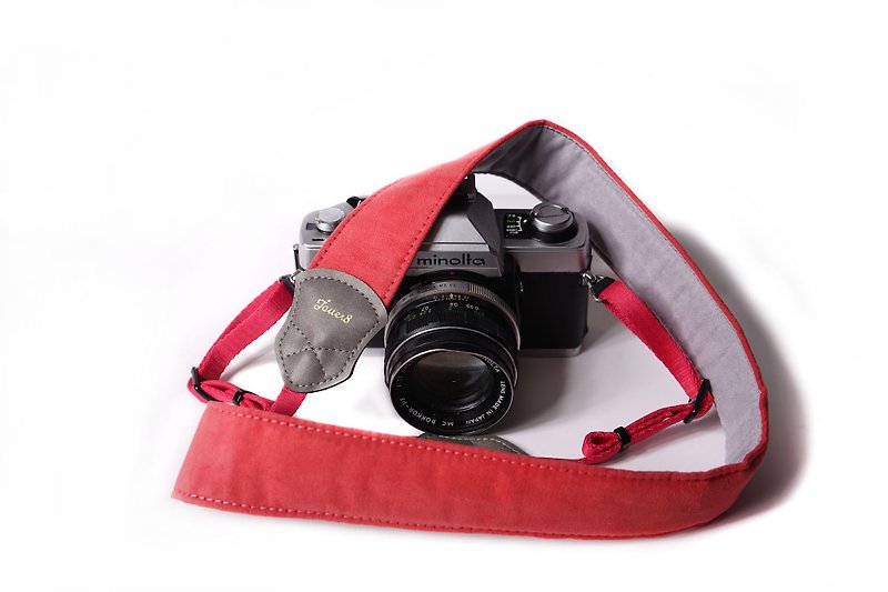 [Orphan] Cherry velvet 4.0 decompression camera strap - Cameras - Cotton & Hemp Red
