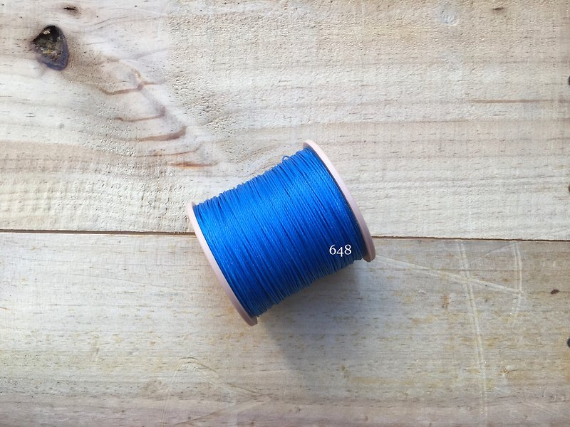 South American system hand sewn wax line [# 648 color blue] 0.65mm 30 meters 48 color selection wax line hand stitch round wax leather tool handmade leather leather accessories leather DIY leatherism - เย็บปัก/ถักทอ/ใยขนแกะ - ผ้าฝ้าย/ผ้าลินิน สีน้ำเงิน