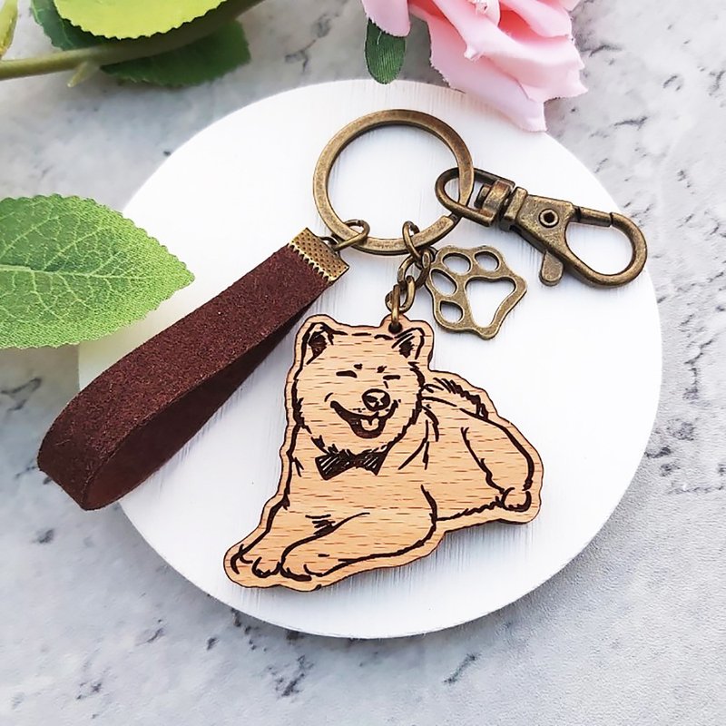 [Customized] Pet Keychain-Siyan Painting/Customized Engraving - ที่ห้อยกุญแจ - ไม้ 