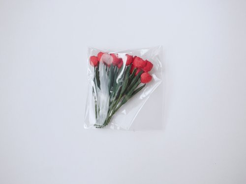 ペーパーフラワー、10個、DIYセンターピース、葉付きの小さな