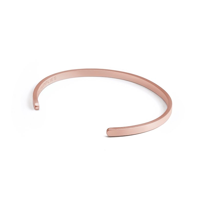 Rose Gold Brushed - Stainless Steel Cuff - Bracelets - Other Materials 