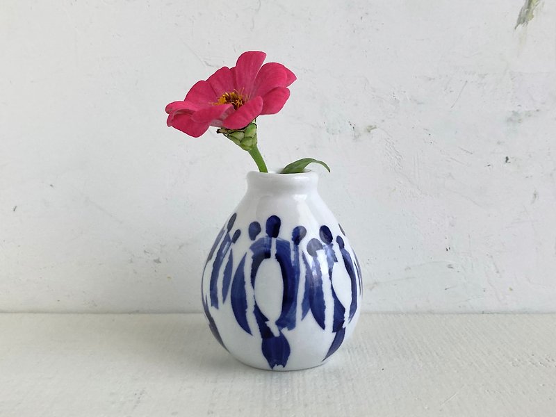 小花瓶 - 花瓶/花器 - 瓷 藍色