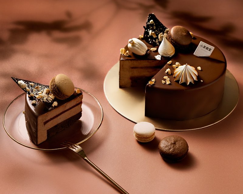 【小さな茶畑】リッチココア‧チョコレートデュオ6インチ - ケーキ・デザート - 食材 ブラウン