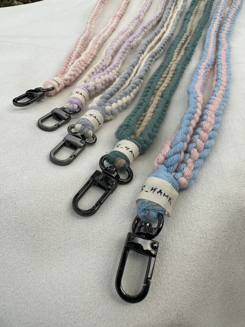 KS-Hand-woven mobile phone strap - เชือก/สายคล้อง - ผ้าฝ้าย/ผ้าลินิน 