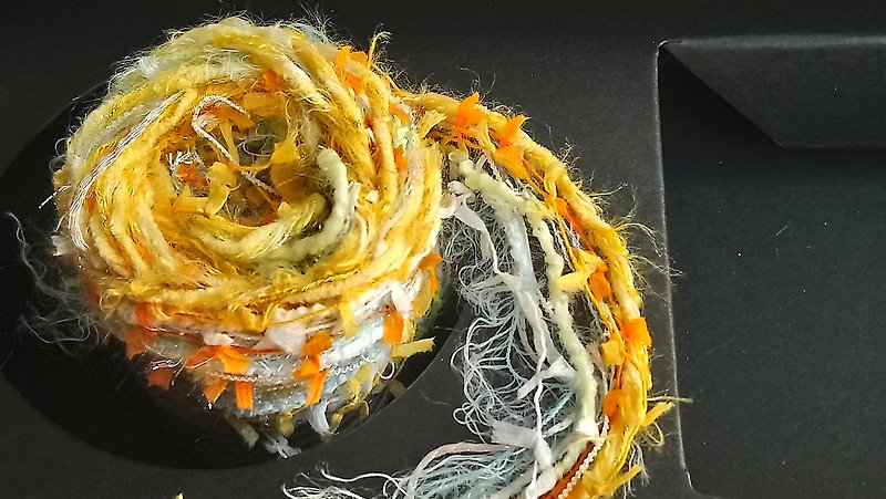 引き揃え糸 - 編み物/刺繍/羊毛フェルト/裁縫 - ポリエステル オレンジ