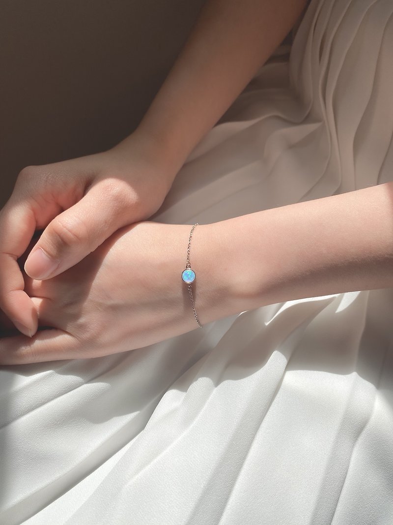 / Gentle Planet / Opal Opal Opal 925 Sterling Silver Natural Stone Bracelet