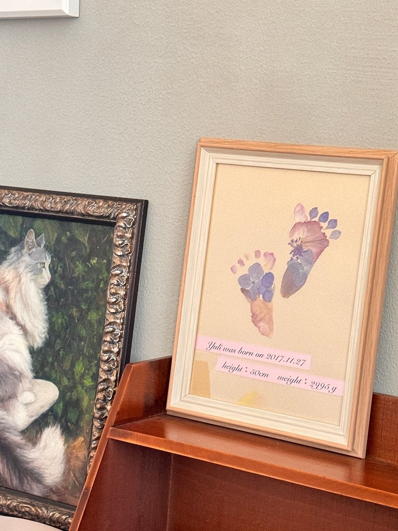 Flower foot photo frame - Items for Display - Wood Pink