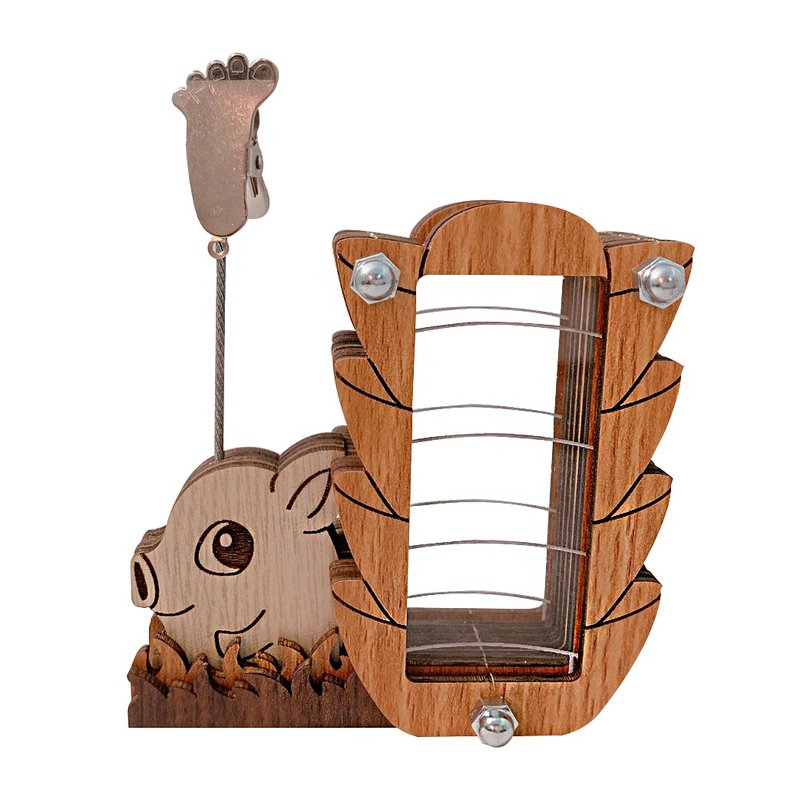 【教師節禮物】小豬存錢筒 - 存錢筒 - 木頭 咖啡色