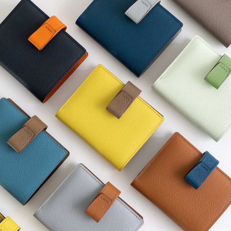 Bicolor Mini Wallet Mini Wallet Made of Highest Grade Leather Noble Bifold Walle - กระเป๋าสตางค์ - หนังแท้ หลากหลายสี