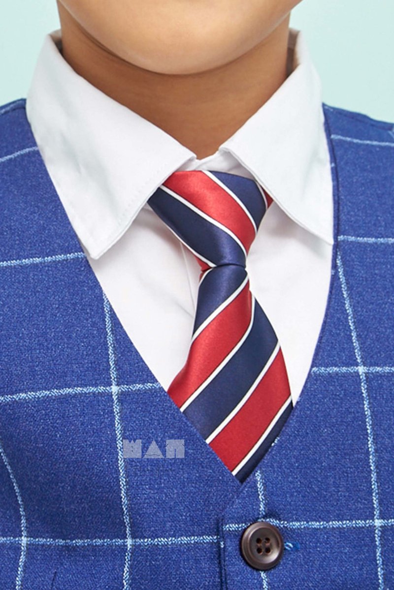 (rental only) HAO.HAO kids blue twill red tie - อื่นๆ - วัสดุอื่นๆ หลากหลายสี