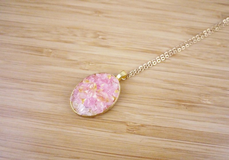 [Pink Galaxy] Necklace - Necklaces - Other Metals Multicolor