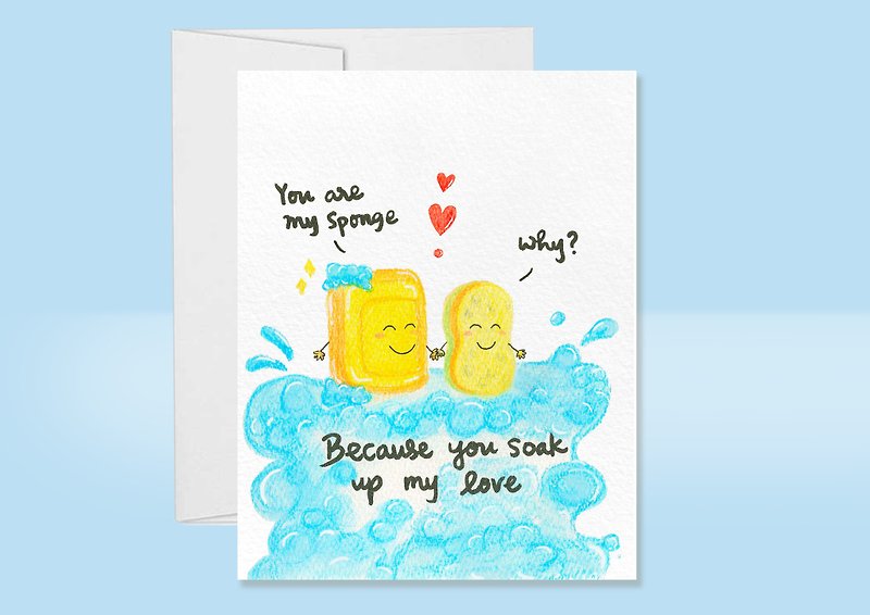 I Love You Card, Anniversary Card, Cute Illustrated Card - การ์ด/โปสการ์ด - กระดาษ 