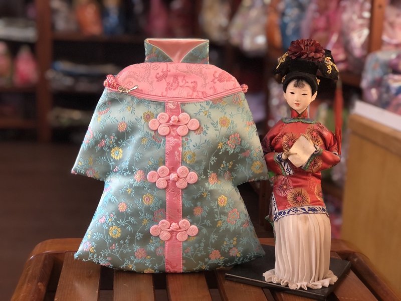 清裝造型少女兒童斜背包 - 側背包/斜背包 - 絲．絹 多色