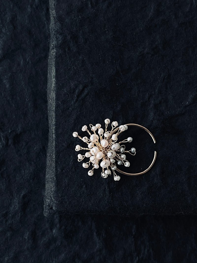 Dandelion Series-Big Flower Pearl Ring 14kGF - General Rings - Pearl White