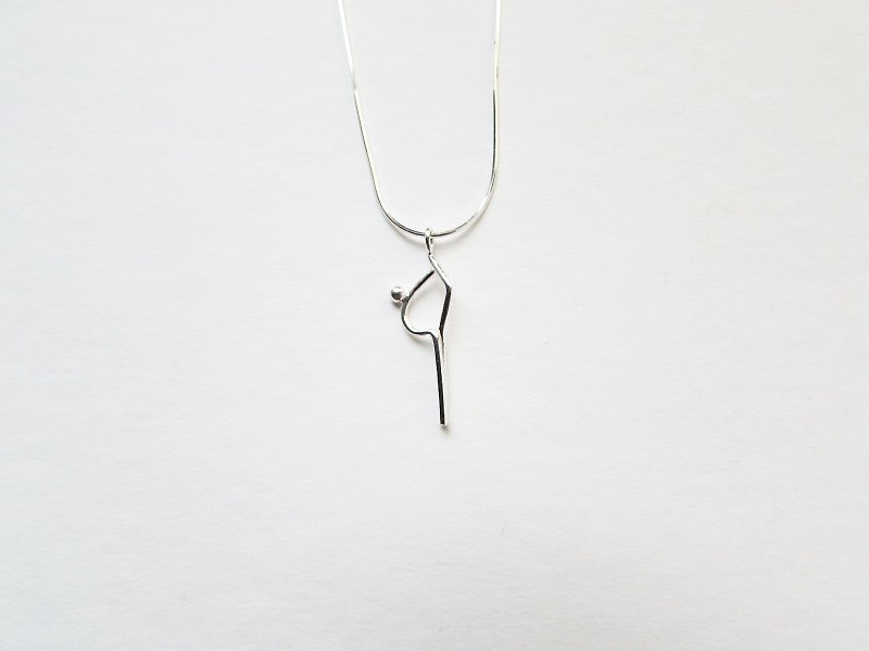 Elegant woman sterling silver necklace - Necklaces - Other Metals Silver
