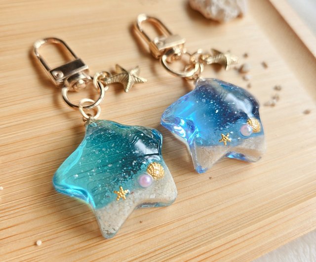 ☆夏のビーチ☆ レジンキーホルダー ハンドメイド