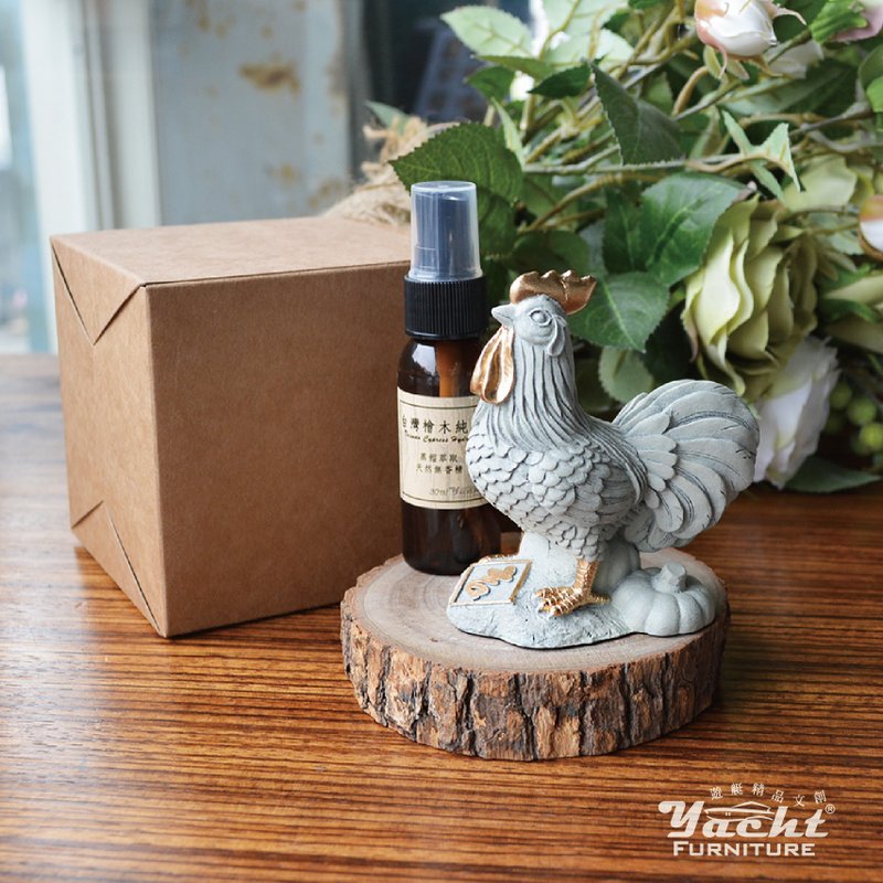 12ゾディアックログディフューザーパッド（無料の限定ヒノキハイドロゾル） - 置物 - 木製 ブラウン