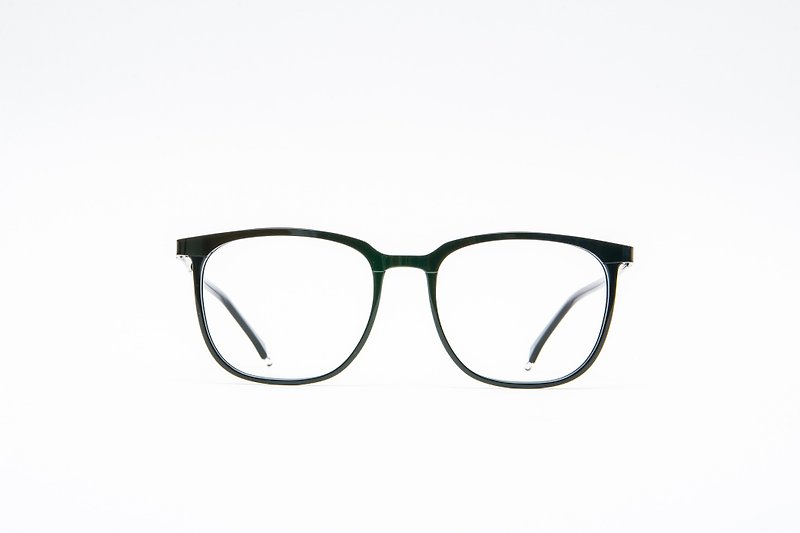 大方框眼鏡│加拿大設計師-【黑】-德國OBE腳鏈 - 眼鏡/眼鏡框 - 不鏽鋼 黑色