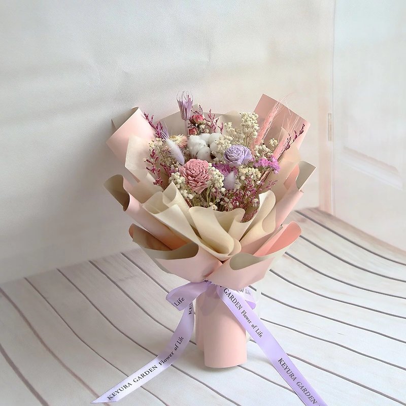 G14 pink dry bouquet - ช่อดอกไม้แห้ง - พืช/ดอกไม้ 