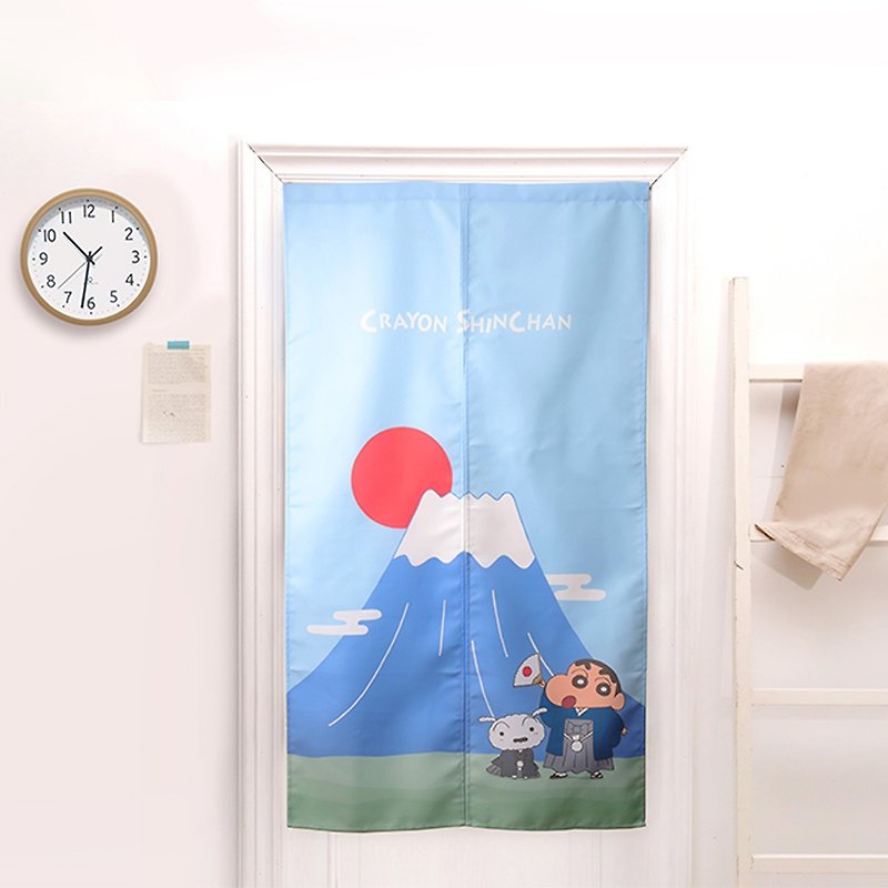 Crayon Shin-chan long noren-genuine authorized Japanese-style noren Fuji mountain space 85X150cm - ม่านและป้ายประตู - เส้นใยสังเคราะห์ หลากหลายสี