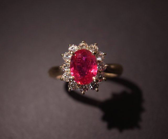 Ruby Diamond Ring, GIA Certified 1.07Cts Mozambique - Shop