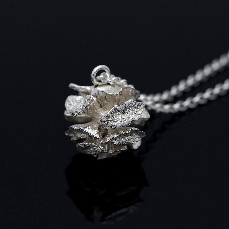 Cone Fruit Silver Necklace - Nature Plant - Necklaces - Sterling Silver Silver