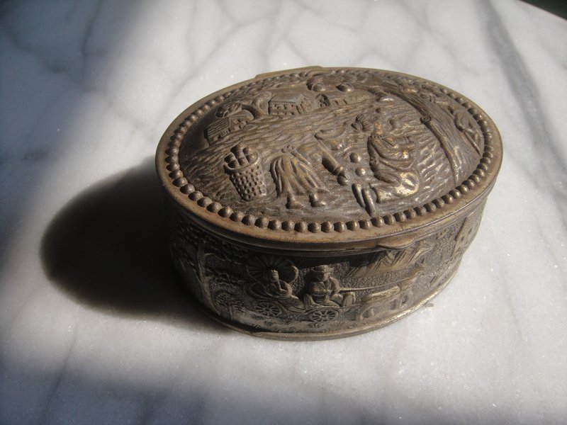 [OLD-TIME] Early second-hand European and American copper jewelry boxes - กล่องเก็บของ - วัสดุอื่นๆ 