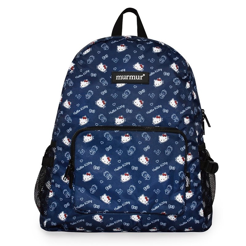 Murmur storage backpack - Hellokitty teddy bear - กระเป๋าเป้สะพายหลัง - เส้นใยสังเคราะห์ สีน้ำเงิน