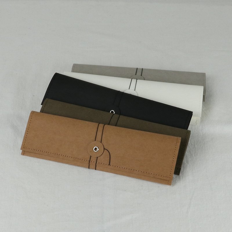 craft leather pencil case ver.1 - 鉛筆盒/筆袋 - 環保材質 咖啡色