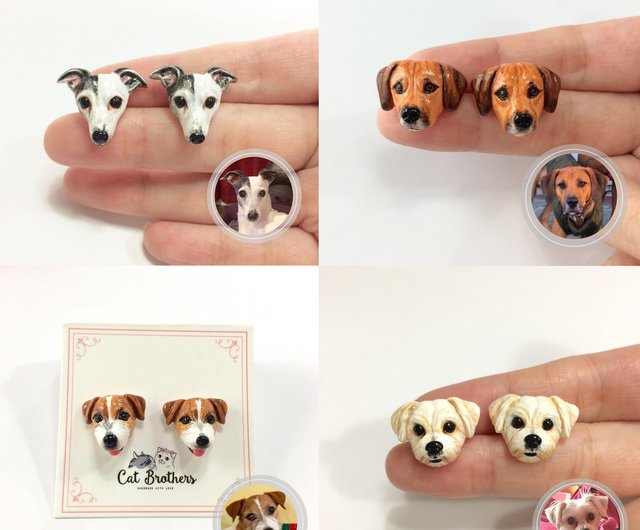 Custom dog earrings best sale