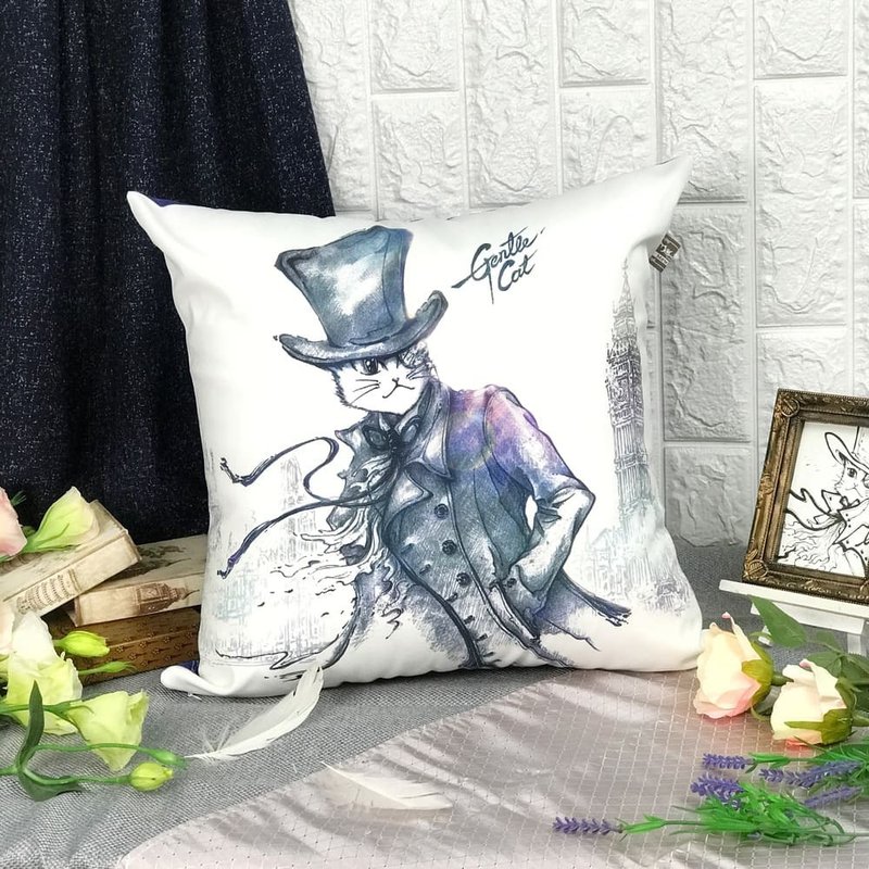 Pillowcase | Canvas | Washable-Sherlock Holmes - หมอน - เส้นใยสังเคราะห์ สีเทา