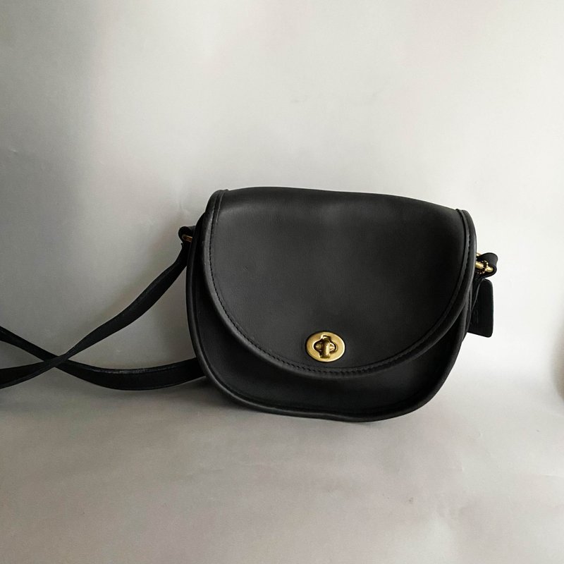 中古Coach│斜背包│側背包│單肩包│真皮手袋│女友禮物│古著 - 側背包/斜背包 - 真皮 黑色
