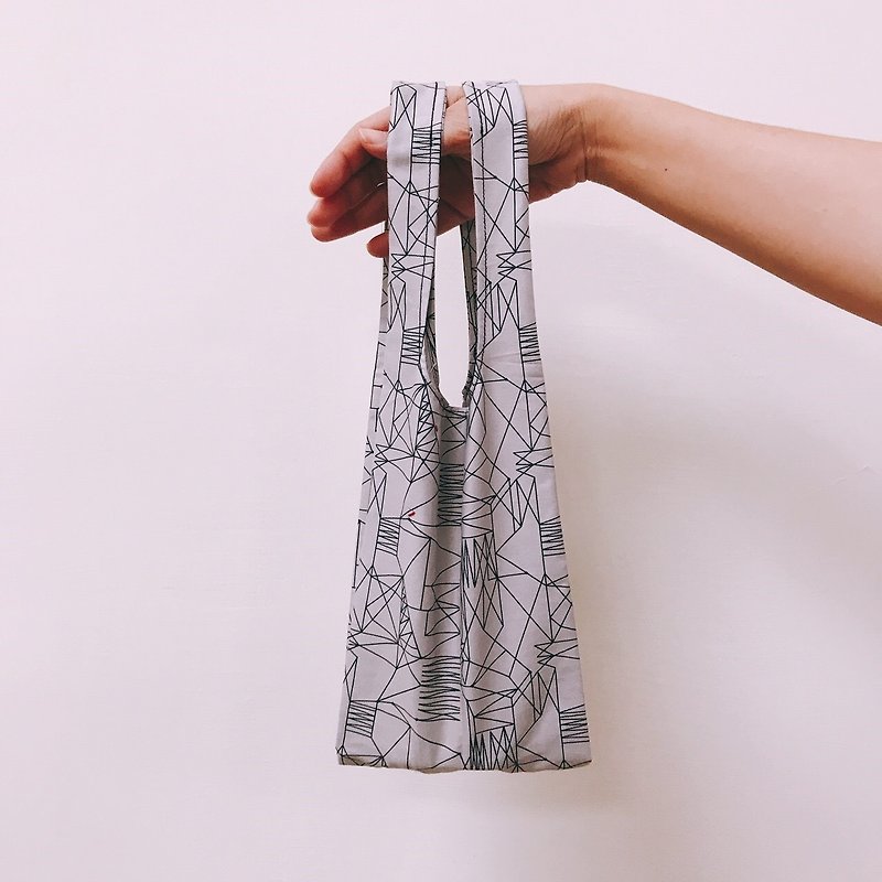 Small handbag / stunned Tokyo street - Handbags & Totes - Cotton & Hemp Gray
