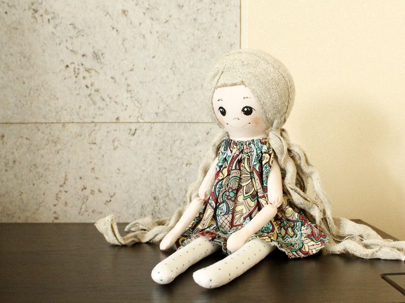 Heirloom doll handmade /cloth doll for girl /doll with clothes /soft fabric doll - Kids' Toys - Cotton & Hemp Multicolor