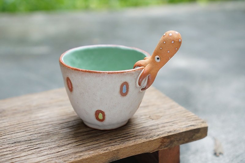 セラミックカップ、イカ手作りセラミック - 花瓶・植木鉢 - 陶器 多色