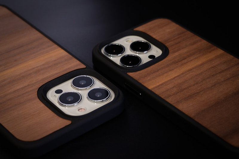 iphone13 series log phone case - walnut - Phone Cases - Wood Brown