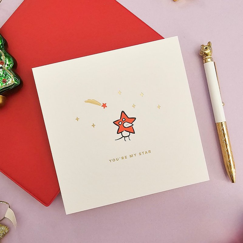 Somecats Christmas Card You are my star - Cards & Postcards - Paper White