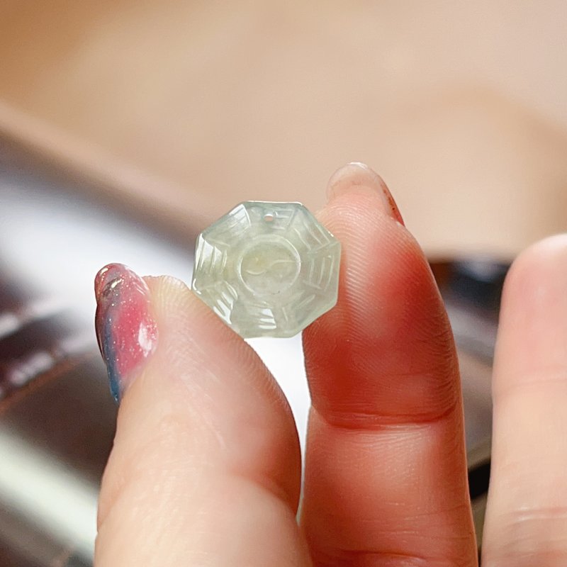 【擋煞‧避邪】冰種翡翠八卦 | 天然緬甸玉A貨翡翠 | 送禮 - 項鍊 - 玉石 透明