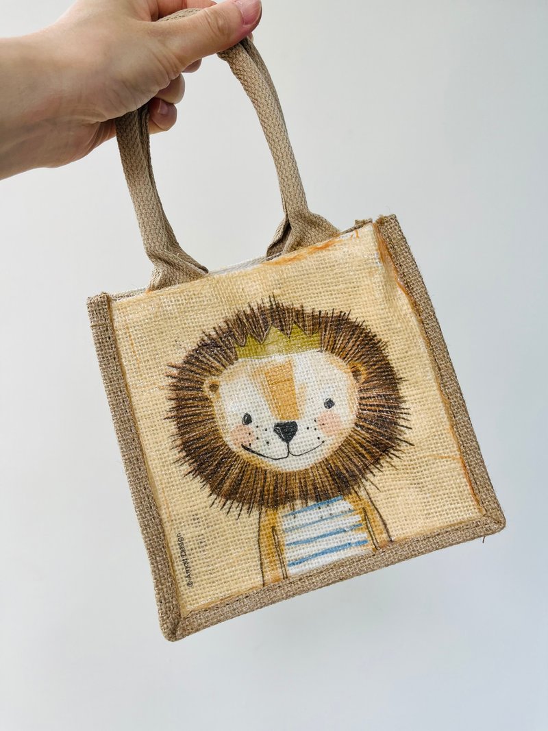 DIY Burlap Bag Qiao Xiao Taoyuan Die Gubat Paper Art Collage Half-Day Experience - Illustration, Painting & Calligraphy - Linen 