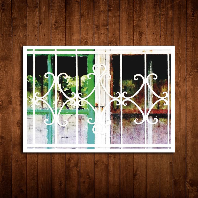 Old House Color – Iron Window Postcard – 54 - Cards & Postcards - Paper 