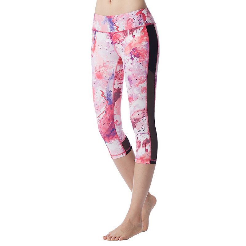 [MACACA] -2 Skinny Hip Fixed Flight Color Rendering Cropped Pants-AUE6502 Peach - Women's Yoga Apparel - Nylon Pink