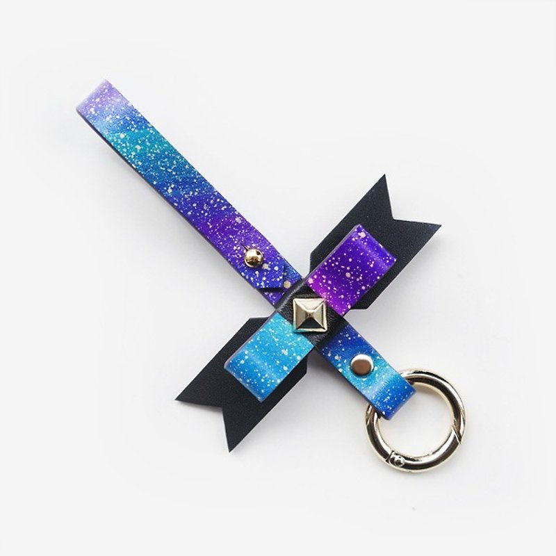 <Izzmi> Starry Dyeing Star Sky Stereo Bracelet Bracelet Coil - Other - Genuine Leather Purple