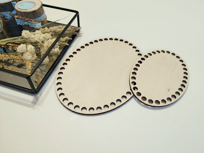 Set of 2 shape oval wooden bottoms, Wood Base, Wooden Bottoms for Crochet Basket