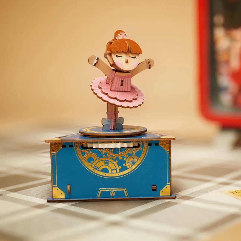 Jigzle 3D Plywood Puzzle - Musical Box: Classic Ballet Dancer - Puzzles - Wood Multicolor